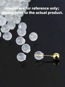 Hypoallergenic Clear Silicone Earring Stoppers – Soft Cylindrical Backs For Stud Post Earrings, Jewelry Making Supplies - multicolor - View 2