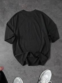 Gym Rark Men's Plus Size Spider Print Short Sleeve Loose Fit Sports T-Shirt - Black - View 2