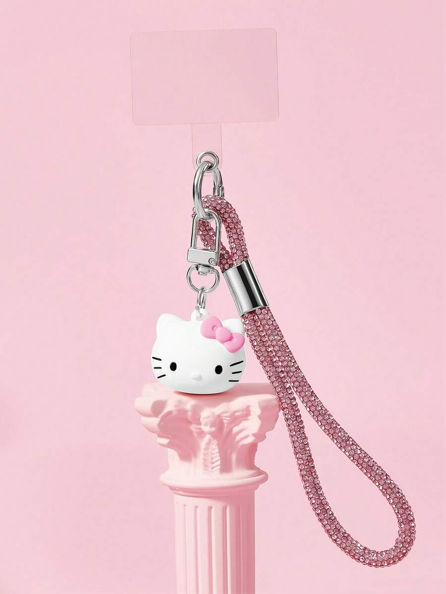 HELLO KITTY AND FRIENDS | SHEIN Mobile Phone Lanyard - Pink - View 1
