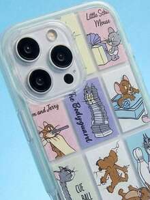 TOM & JERRY X SHEIN A Stylish, High-End Printed Pattern Protective Phone Case Design, Perfect For IPhone – A Cute, Fashionable, And Sophisticated Phone Case. - Multicolor - View 3