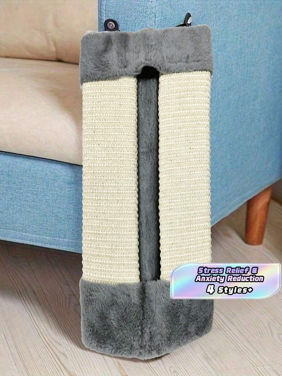 Foldable Cat Scratching Pad, Sisal Corner Scratching Board Wall Mountable To Protect Furniture, Keeps Your Cat Happier - Multicolor - View 1