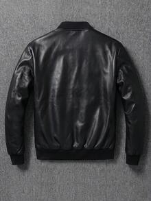 Manfinity Roghcode Chaqueta versátil de moda de otoño para hombres - Negro - Ver 3