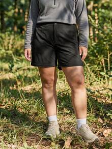 In My Nature Legging Olahraga Kasual Serbaguna untuk Pakaian Sehari-hari, Ukuran Plus Wanita, Warna Polos - Hitam - View 2