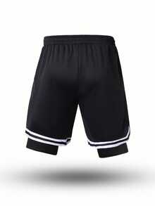 Gym Rark Men's Drawstring Waist Casual Daily Travel Sports Shorts - Black - View 2