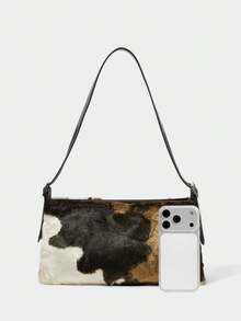 SHECARRY Women's Casual Tie-Dye Fashionable Shoulder Bag - Brown - View 5
