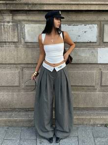 Coolane Women's Autumn Vintage Streetwear 90s Casual Hippie Street Style Loose Grey Banana Harem Pants,Dress Pants - Dark Grey - View 7