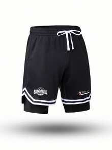 Gym Rark Men's Drawstring Waist Casual Daily Travel Sports Shorts - Black - View 4