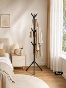 Freestanding Tree Coat Rack With 9 Hooks, Space Saving Clothes Hanging Stand, Stable Organizer For Coats, Handbags And Scarves, Home Storage Rack For Entryway, Bedroom & Small Apartments - multicolor - View 6