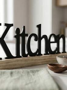 Cirelle Đồ trang trí bàn ăn phong cách nông trại bằng gỗ đầy cảm hứng cho phòng khách, văn phòng, quà tặng tốt nhất cho sinh nhật, tốt nghiệp, trang trí nhà bếp - Nhiều màu - Xem 2
