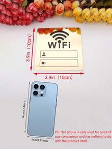 Self-Adhesive WiFi Symbol Acrylic Mirror Wall Stickers, Decorative Mirror Sign Ornaments For Restaurant, Office, Beauty Salon, Cafe And Retail Store - one size fits all - View 3