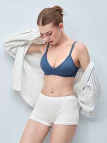Softvol 1pc Women's Seamless Bra - Blue - View 7