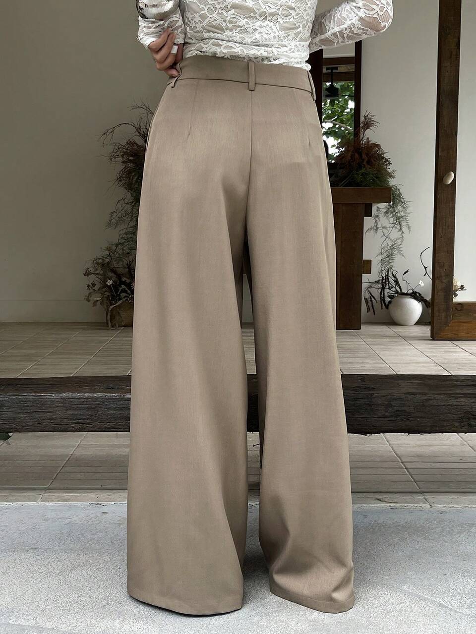 Women's Casual Versatile Pleated Loose Long Pants Minimalist For Daily Wear