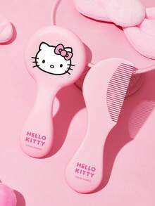 HELLO KITTY AND FRIENDS | SHEIN 2 Pcs Soft  Blue Hair Brush And Comb Set Baby's Soft Spot Protected,Cute Cartoon - Multicolor - View 3