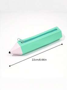 1 PC Multifunctional Durable Zipper Closure Pencil Shaped Pencil Case Pen Holder Organizer For School Office Home Travel Gift Back To School Students Teachers Essential Supplies - multicolor - View 2