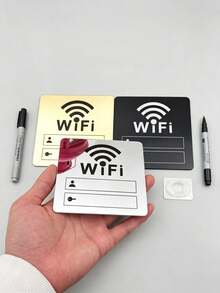 Self-Adhesive WiFi Symbol Acrylic Mirror Wall Stickers, Decorative Mirror Sign Ornaments For Restaurant, Office, Beauty Salon, Cafe And Retail Store - one size fits all - View 5