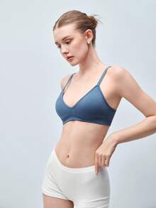 Softvol 1pc Women's Seamless Bra - Blue - View 4