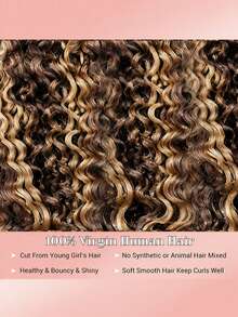 Boho Braids 女用 18 吋捲曲真人鉤編髮束 60G 預分束羽毛感真人鉤編髮 隱形奇蹟結接髮 4/27 色 - S4/27 - 查看 7
