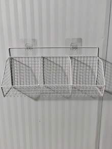 Durable Metal Wall-Mounted Kitchen Basket Rack, Multi-Functional Kitchen Storage Organizer, Can Hang Spices, Garlic, Onions, Vegetables, Effectively Improve Kitchen Space Utilization And Reduce Clutter - Black - View 6