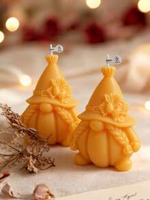 Muroi Mono Autumn Limited Edition Pumpkin Goblin Aromatherapy Candle, Vintage Atmosphere Tabletop Decorative Ornament, Fried Dough Twists Braids, 2 Designs Of Holding Pumpkins, Suitable For Thanksgiving And Autumn Harvest Festivals As Gifts - Pumpkin Genie - View 4