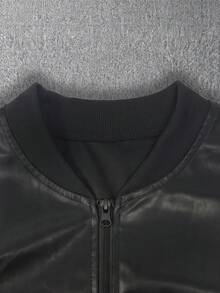 Manfinity Roghcode Chaqueta versátil de moda de otoño para hombres - Negro - Ver 4