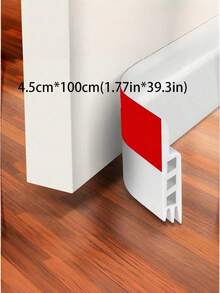 1 PC Waterproof Dustproof Soundproof Windproof Airtight Gap Filler Bottom Sweep Adhesive Trim Fit Door Draft Stopper For Indoor Outdoor Garage Windows Heat Cold Protection Draft Blocker Home Improvement All Season - multicolor - View 2