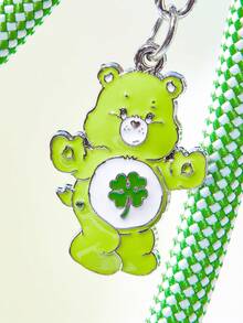 SHEIN X Care Bears 時尚可愛卡通鋅合金綠色手工手機掛繩 中性卡通手機掛繩 手機吊飾 - 綠色 - 查看 2