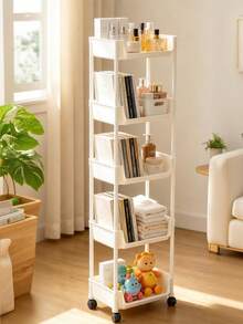 Kệ lưu trữ cầm tay di động, phù hợp để lưu trữ đồ ăn nhẹ, vật dụng và sách, có thể đặt trong bếp hoặc phòng ngủ. Kệ lưu trữ đồ ăn nhẹ nhiều tầng dùng cho gia đình - trắng - Xem 6