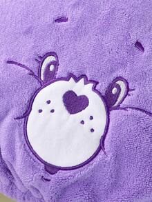 SHEIN X Care Bears 1件裝可愛卡通刺繡速乾髮帽，超強吸水，適用於各種髮質與髮量，吸水力強且易乾 - 紫色 - 查看 5