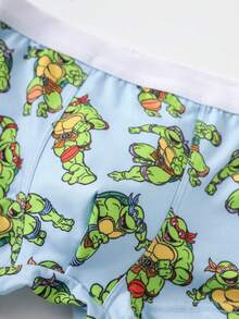 TEENAGE MUTANT NINJA TURTLES | SHEIN Young Boy Cartoon Print Boxer Briefs - Blue - View 5