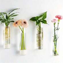 (With Hook) Wall-Mounted Round Glass Plant Pot, For Growing Hydroponic Plants, Home/Office/Garden Decor, Wedding - Multicolor - View 9