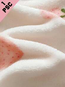 SHEIN 新生兒優雅雙面法蘭絨印花雲朵草莓愛心蝴蝶結卡通圖案連帽束腰毛絨睡袍 隨機6合1 - 彩色 - 查看 6