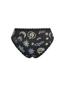 AltBold Set 4 pcs Celana Dalam Wanita Seksi Motif Grafis Y2K Model Segitiga - MultiWarna - View 11
