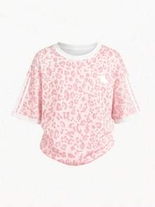 Set 2 Potong untuk Anak Perempuan Remaja: Kaos Leher Bulat Bahu Jatuh dan Celana Panjang Lurus Longgar - MultiWarna - View 2
