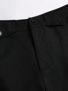 Sweetra European & American Women's Fashion Slim Fit Autumn Flare Pants - Black - View 3