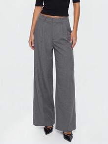 Avantive Women's Fashion Versatile Commuter Office Work Straight Leg Pants Gray Autumn Casual - Brown - View 5
