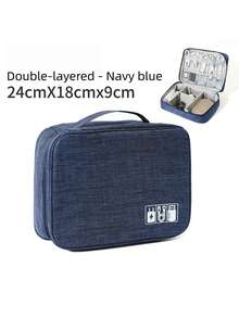 1PC Double/Triple Layer Cable Organizer Bag Power Box Charging Cord Travel Digital Accessories Storage Pouch Electronics Case For Adults - Multicolor - View 8