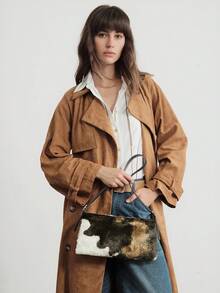 SHECARRY Women's Casual Tie-Dye Fashionable Shoulder Bag - Brown - View 7
