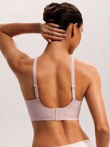 Barelissa 1pc Pastel Pink Women's Sports Bra Fall Elegant Kawaii Intimate Pilates Workout - Pink - View 2