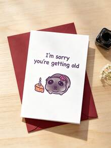1/2/5/8/12Set Funny Hamster Im Sorry Youre Getting Old Birthday Greeting Card Humorous Sarcastic For Family Friend Partner Coworker Anniversary Retirement Party Celebration Gift Office Home Decor Keepsake - multicolor - View 6