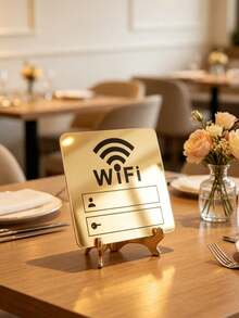 Self-Adhesive WiFi Symbol Acrylic Mirror Wall Stickers, Decorative Mirror Sign Ornaments For Restaurant, Office, Beauty Salon, Cafe And Retail Store - one size fits all - View 2