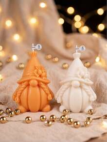 Muroi Mono Autumn Limited Edition Pumpkin Goblin Aromatherapy Candle, Vintage Atmosphere Tabletop Decorative Ornament, Fried Dough Twists Braids, 2 Designs Of Holding Pumpkins, Suitable For Thanksgiving And Autumn Harvest Festivals As Gifts - Pumpkin Genie - View 2