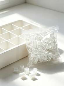 500/1000 Disposable S/M/L Tattoo Stickers (Excluding The Base), Ink Cups, Plastic Pigments, Transparent Stands, Container LIDS, And Permanent Tattoo Makeup Micro-Coating Consumables. - Clear - View 2