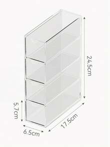 4-Tier Acrylic Eyeglasses Storage Box, Sturdy Structure With Strong Load-Bearing Capacity, Suitable For Home And Office, Makeup Drawer Organizer, Jewelry Tray - Multicolor - View 3