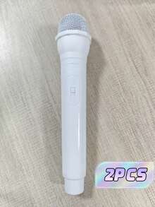 1件仿真麥克風道具，亮面裝飾麥克風擺飾，適用於居家與酒吧，派對小禮物，演講練習道具 - 彩色 - 查看 3