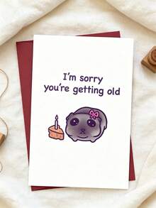 1/2/5/8/12Set Funny Hamster Im Sorry Youre Getting Old Birthday Greeting Card Humorous Sarcastic For Family Friend Partner Coworker Anniversary Retirement Party Celebration Gift Office Home Decor Keepsake - multicolor - View 7