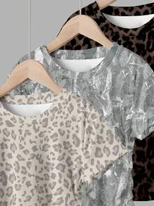 3 piezas de camisetas para niñas preadolescentes - Multicolor - Ver 5