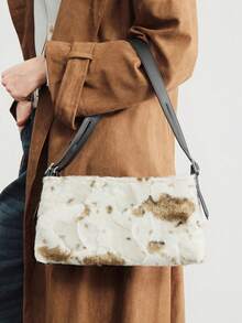 SHECARRY Women's Casual Tie-Dye Fashionable Shoulder Bag - Brown - View 8