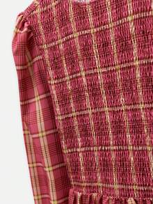 Nöista Pink And Burgundy Smocked Maxi Dress. Fall, Brunch, Holiday And Day-To-Night Style. - Dusty Pink - View 12