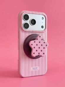 ShellaStory Film Lembut Cocok Untuk Casing Ponsel 17pm Apple 16 Titik Bintang Braket Magnetik 15 Garis Benturan Warna 17 Mode, Personalisasi, Kreativitas, Geometri, Gaya Sederhana, Gaya Benturan Warna, Niche, Gaya Ins - Berwarna merah muda - View 1