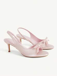 CUCCOO CHICEST Giày sandal cao gót thời trang dành cho nữ, thích hợp mang hàng ngày, giày cưới, giày mùa hè, giày cô dâu. - Hạt cát màu hồng - Xem 1